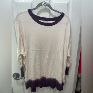 Wonderly Cream and Blue Relaxed Blouse